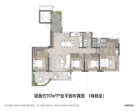 建华龙湖·香山颂117㎡奇数层