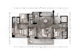 中山远洋天著二期4室2厅1厨2卫建面177.0㎡