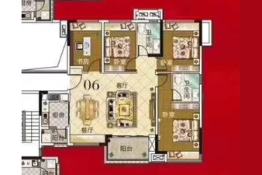 澜溪泮岛4室2厅1厨2卫建面119.0㎡