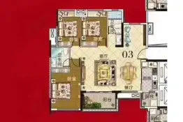 澜溪泮岛3室2厅1厨2卫建面117.0㎡