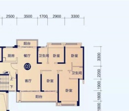 锦绣海湾城4室2厅1厨2卫建面126.0㎡