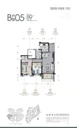 碧桂园·凤凰城3室2厅1厨2卫建面89.0㎡