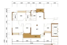 尚东新天地4室2厅1厨2卫建面140.0㎡